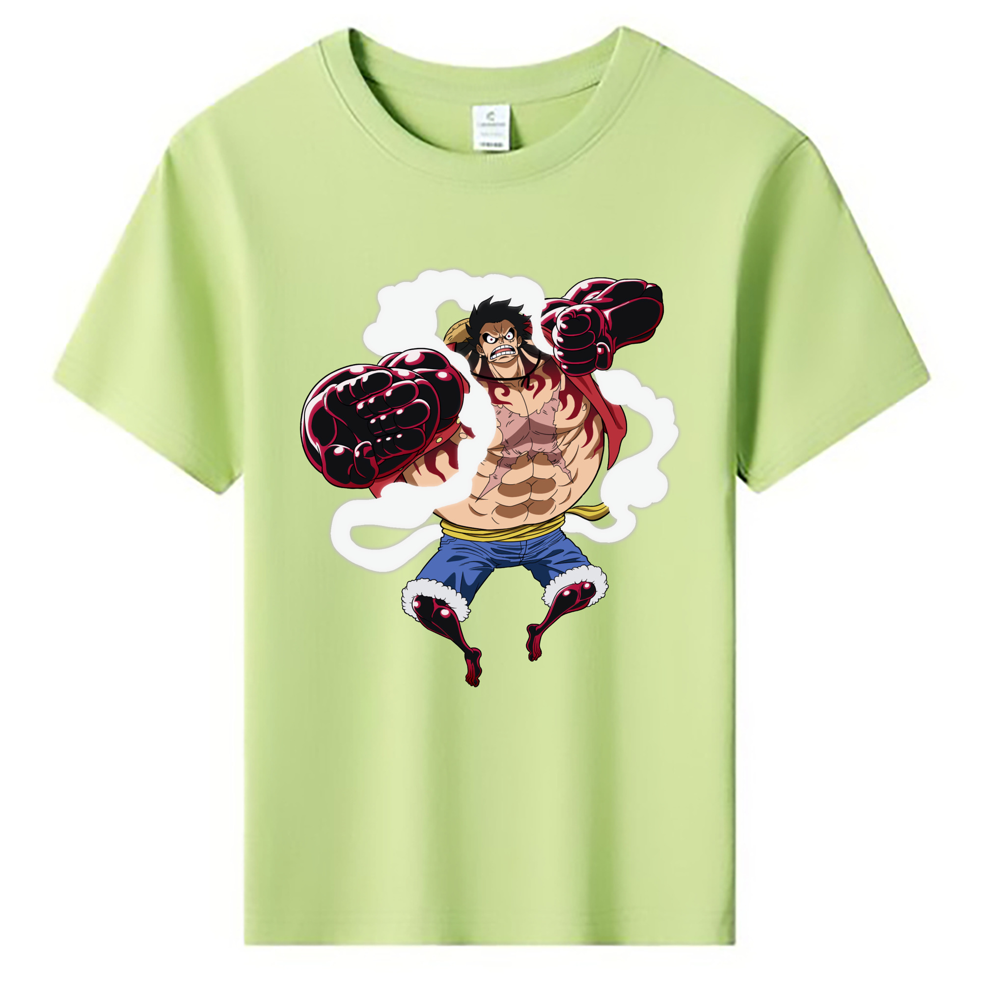 ワンピース モンキー・D・ルフィ ONE PIECE Monkey D. Luffy 綿100％キッズTシャツ（フロントプリント）